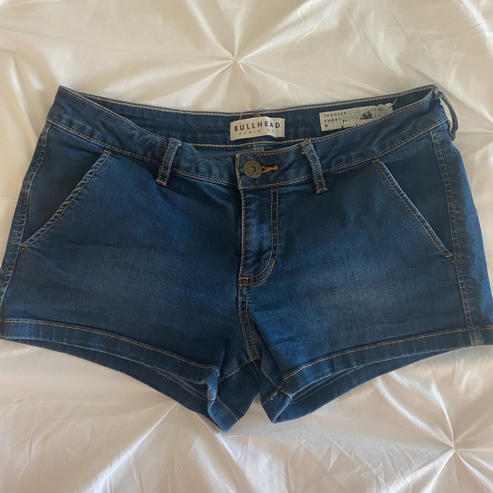 Bullhead Trouser shorts- dark denim